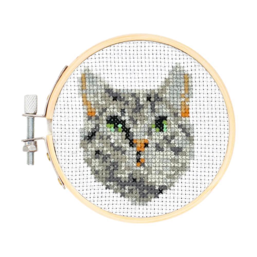 Cat - Mini Cross Stitch Embroidery Kit